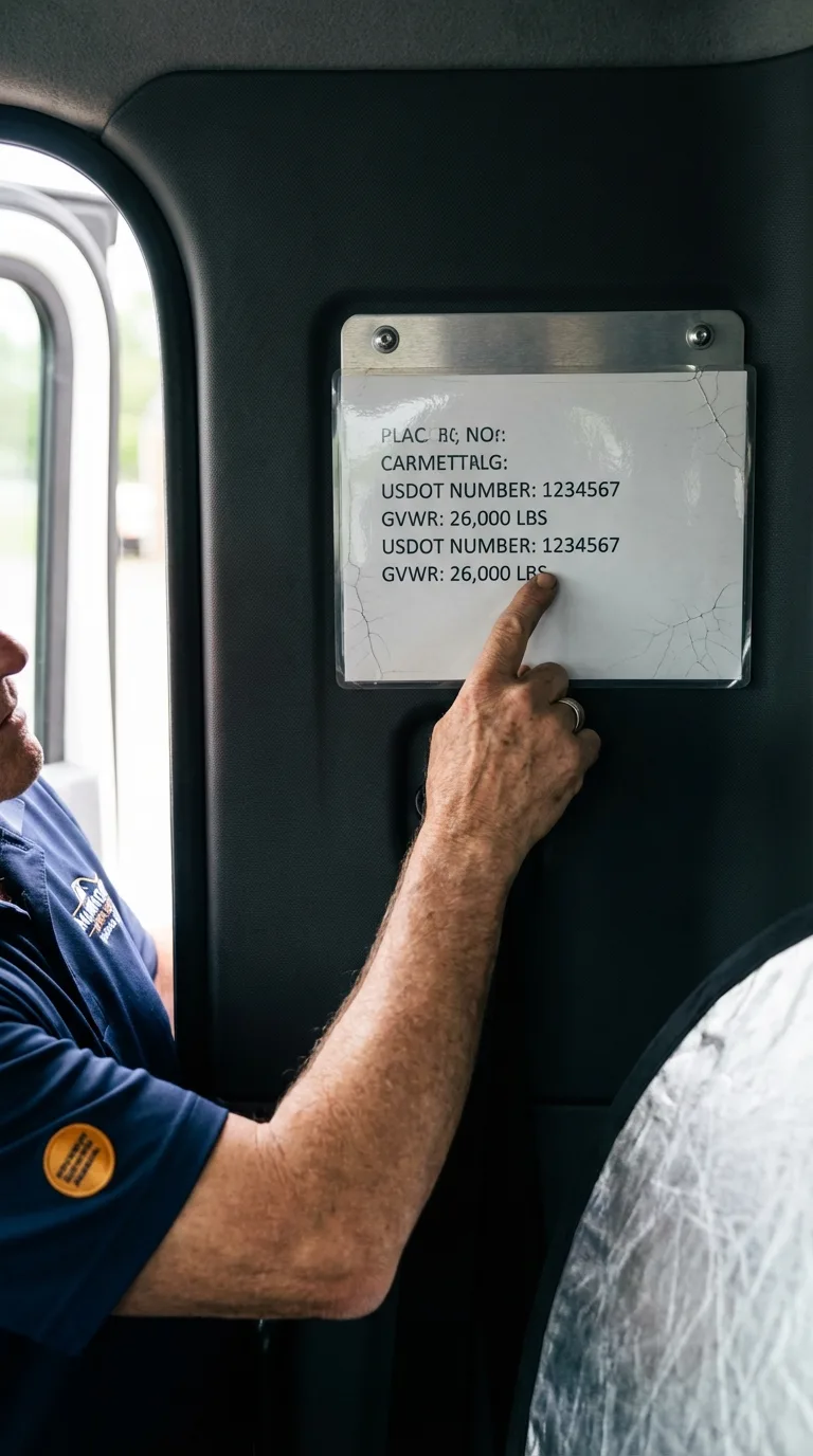 USDOT licensing placard verification in McKeesport